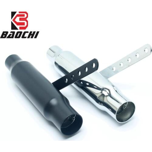 For Motorcycle Exhaust Muffler 45MM Vintage Chrome Pipe Retro Exhaust System for Harley Exhuast XV950 M800 1200 XL883 CG/EN125