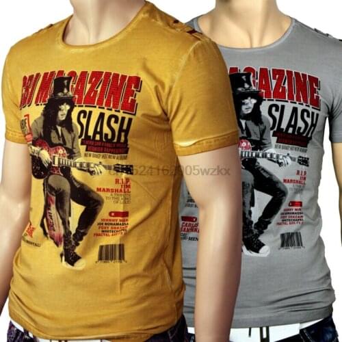 CIPO & BAXX U-Neck Rock T-Shirt Star Designer slim fit Club wear Party neu 5326