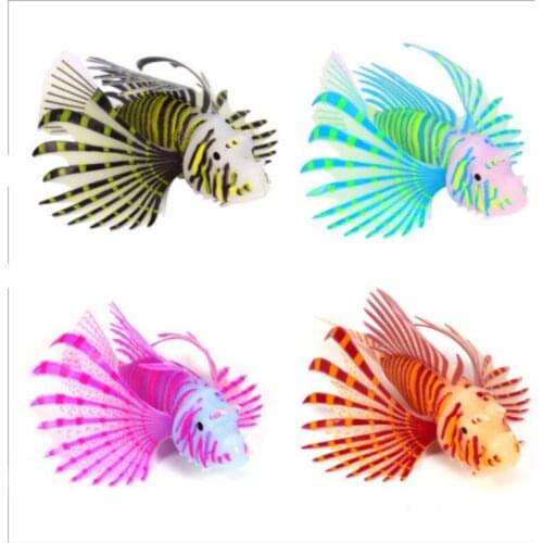 Artificial Aquarium Fish Ornament Glowing Effect Fish Tank Decoration Silicone Jellyfish Aquatic Home Decorations Accessories