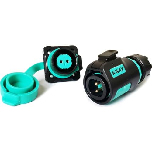 K20 M20 2 Pin Connector Male Plug Female Socket 20A Waterproof IP68 Power Connectors 2Pin Wire to Board Electrical Panel Adapter