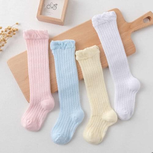 Summer Baby Knee Socks Mesh Thin Long Tube Mosquito Baby Socks For Girls Infantil Newborn Girl Socks Children Clothes