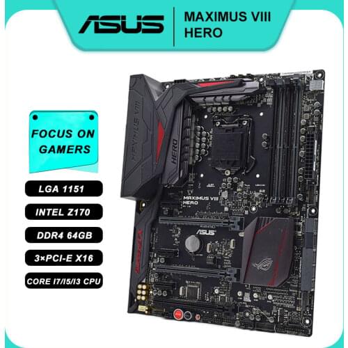 For ASUS MAXIMUS VIII HERO original motherboard LGA 1151 DDR4 64GB USB2.0 USB3.0 USB3.1 Desktop Motherboard