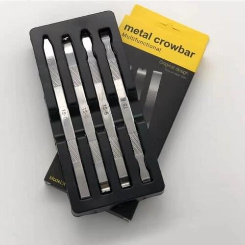 Multifunctional 4in1 Metal Crowbar for iPhone Back Glass Rear Housing Replacement Professional Pry Bar Opening Tool Set