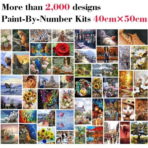 Mileelife Paintting By Numbers for Kids Adults DIY Beginner Oil Painting Kit Home Decoration