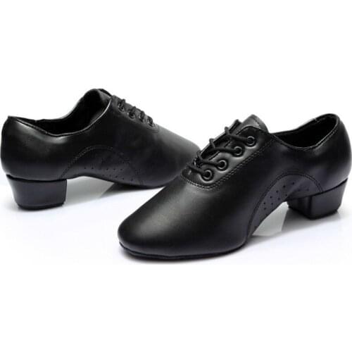 2018 New Soft Bottom Practice Shoes Black Mens Ballroom Dance Shoes Salsa Tango Dance Shoes Latin Dance Shoes Men