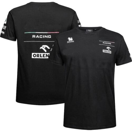 2021 New Motorsport F1 Car Fan Jersey Mens Quick dry Racing Team Summer Black T-shirt