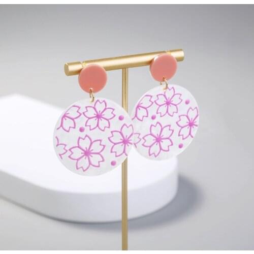 New Funny Blue Sweet Multicolor Lollipop Korean Drop Earrings Vintage Acrylic Earrings for Women Fashion Jewelry