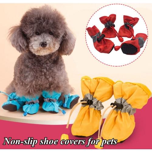 Pet Dog Multicolor Shoes Waterproof Anti-slip Boots Cat Socks Super Soft Shoes For Dogs For Cats Pet Foot Cover Pet Products