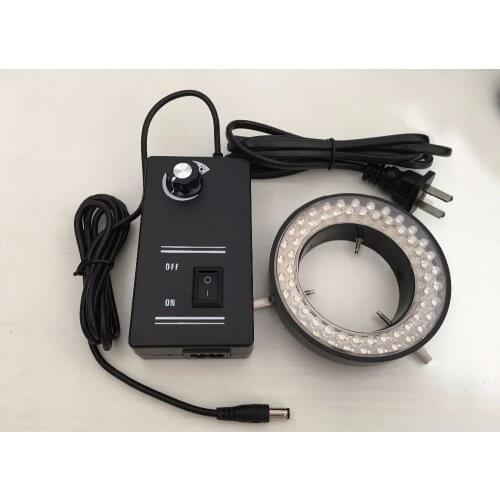 Adjustable LED Ring Light illuminator Lamp For Industry Stereo Microscope Digital Camera Magnifier with AC Power Adapter