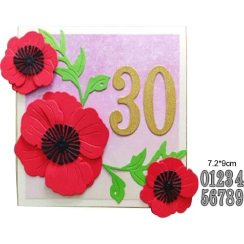 Christmas Numbers Metal Cutting Dies Stencils dies for DIY Scrapbooking dies Paper Craft Decoration Craft dies Embossing Die Cut