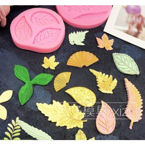 Sen plant leaf leaf mold maple leaf chocolate flip sugar cake decorative drop glue gypsum mold