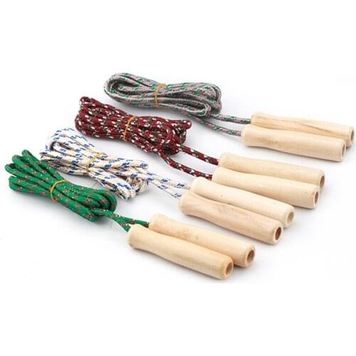 Children Jump Rope Crossfit Fitness Sports Training Skipping Ropes Wood Handle Workout Wire Speed Strap Girls Exercise Equipment