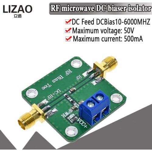 Bias Tee Broadband 10-6000MHz RF microwave DC bias DC blocker for HAM radio RTL SDR LNA Low Noise Ham Radio Amplifier