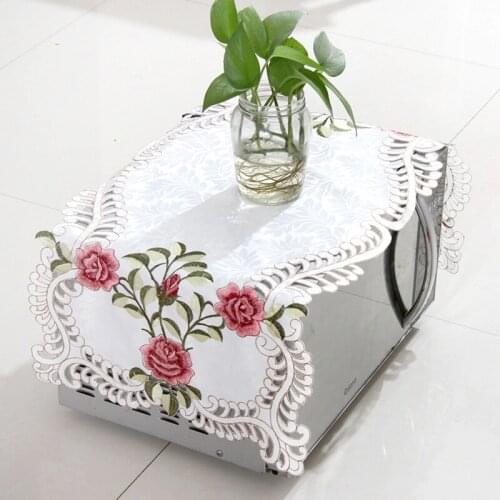 Modern satin embroidery Table Runner cloth cover Bed runner lace tablecloth placemat Mantel Kitchen Christmas wedding decor
