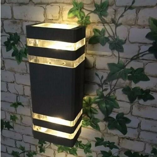 10pcs/lot LED Waterproof Outdoor Modern Wall Light Mounted Double Head 8W AC85-265V Aluminum Wall Lamp Outdoor Porch Lighting