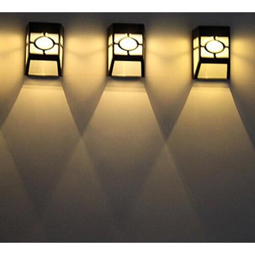 Smart light Control LED Outdoor Solar Light Garden Decoration Wall Lamp Waterproof Fence Light Landscape lamp Courtyard Lights
