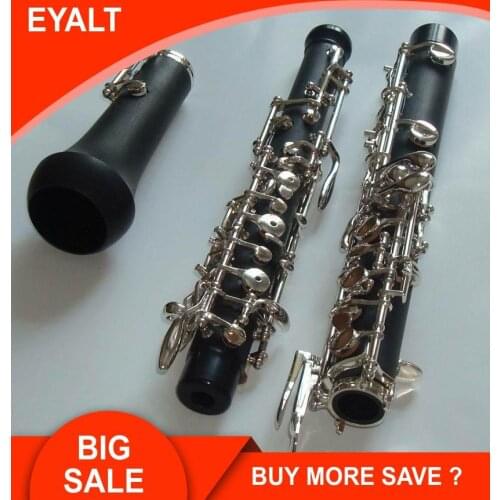 Eastern Music C Key Oboe Composite Wood Body Semiautomatic Silver Plated For Beginners