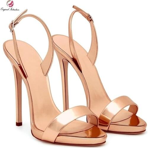 Women Sexy Party Sandals Ankle Strap Buckle Strap Back Strap Synthetic Microfiber Thin Heels Heel Height 11-13cm Size 35-45