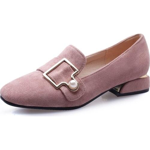 2019 new age season with square head low light mouth single shoes female 33-43