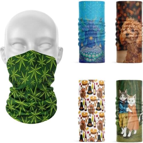 3D Printed Summer Women Hijab Scarf Bicycle Headwear Seamless Men Protection Face Neck Gaiter Soft Headband Cover Bandana Buffe