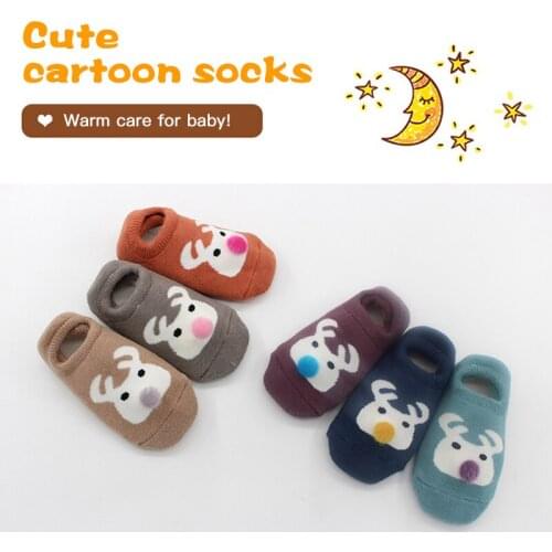 1 Pair Floor Socks Baby Socks Kid Cotton Thickened Infant Non-slip No Show Socks Newborn Toddler Accessories Childrens Socks