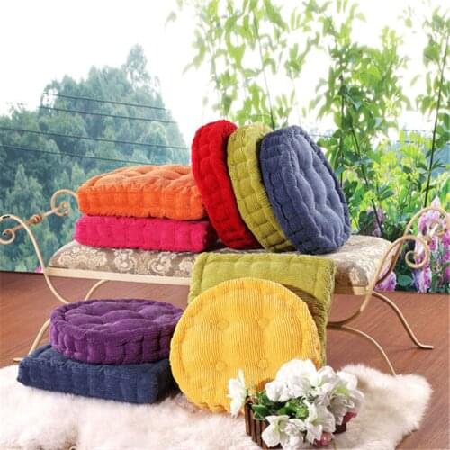 1pcs 40x40cm Round and square Soft Warm Thickened Corduroy Seat Chair Cushions Mat Pads for Chair Couch Floor