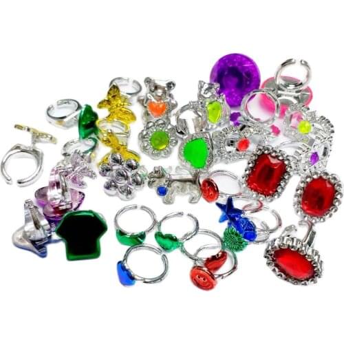 100pcs Girls Mix-O silver color Rings birthday Gift Pinata Loot Fillers Favors Novelty Favours souvenir cadeau giveawys regalo