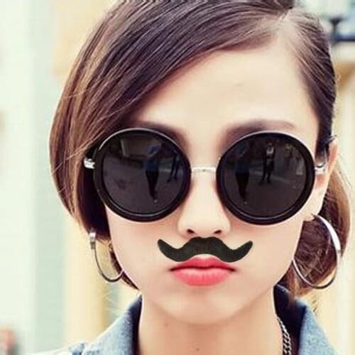 12pcs/set funny black fake beard wig mustache halloween costume party beards wigs hair face decoration kids children gifts