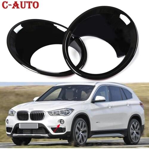 2pcs Carbon Fiber Car Front Fog Light Lamp Cover Trim Accessories For BMW X1 F48 2016 2017 2018 2019 Car Decoration car styling
