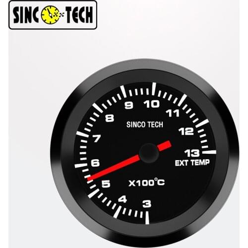 2" LCD White Color 52mm EXT Gas Temperature Exhaust Meter Stepper Motor high Speed Gauges