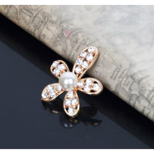 2017New 100Pcs Long-legged starfish flower Rhinestone Buttons Embellishment button DIY accessories ZJ259