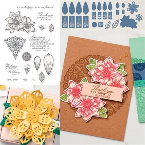 2021 New Metal Cutting Dies And Stamps Stencils for DIY Scrapbook Album Photo Embossing Handmade Decorations Making Flower