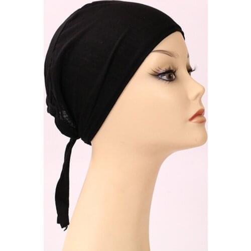 2021 New Bonnet Women Inner Hijab Underscarf Caps Turban Headbands For Women Muslim Fashion Headscarf Hijab Jersey Cotton Islam