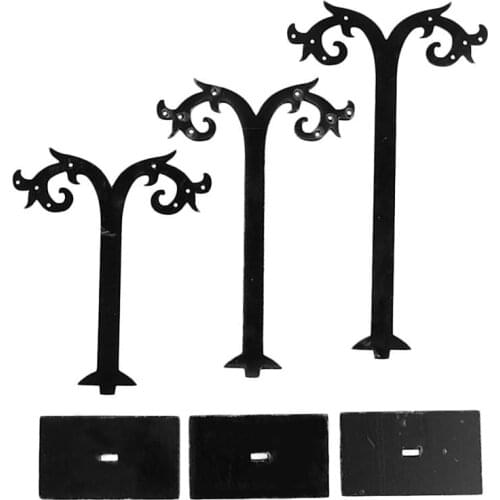 3PCS Black Acrylic Jewelry Hanger Creative Fashion Multi-Purpose Jewelry Stand Earring Display Window Display Jewelry Storage