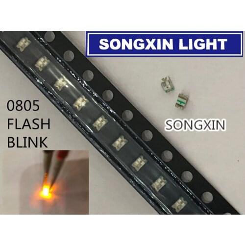 3000pcs Blinking LED Diode SMD Diodos LEDs 0805 YELLOW LED Flashing LED SMD Diodo 0805 SMD Blink LEDs Flash Blinklicht Diodes
