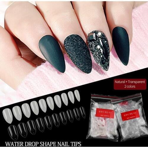 500 PCS Short False Nails Extended Armor Transparent Natural Color Oval Manicure Piece Nails Art Tips Flat Shape Full Cover