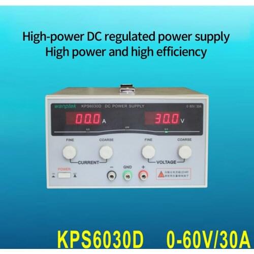 60V/30A 220V KPS6030D High precision High Power Adjustable LED Dual Display Switching DC power supply