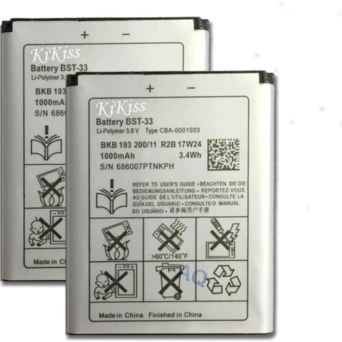 New BST-33 BST 33 Phone Battery For Sony Ericsson BST33 W205 W300 W300i W302 W395 W595 W595a W610 W610i W660 W705 W705u 1000mAh