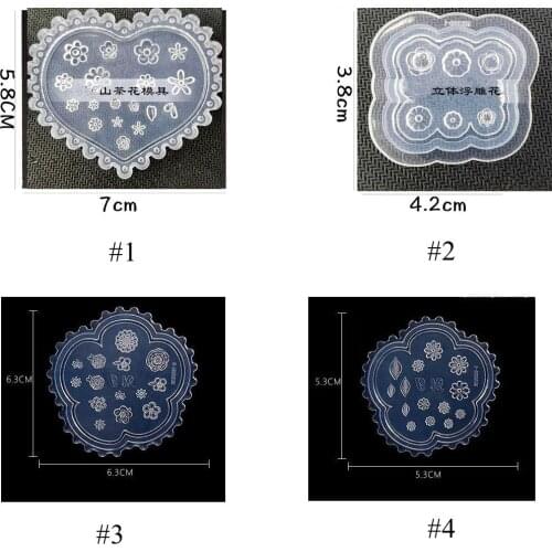 1PC Nail Art Flower Leaf Shape Acrylic Mold Acrylic powder mold nail art 1-4