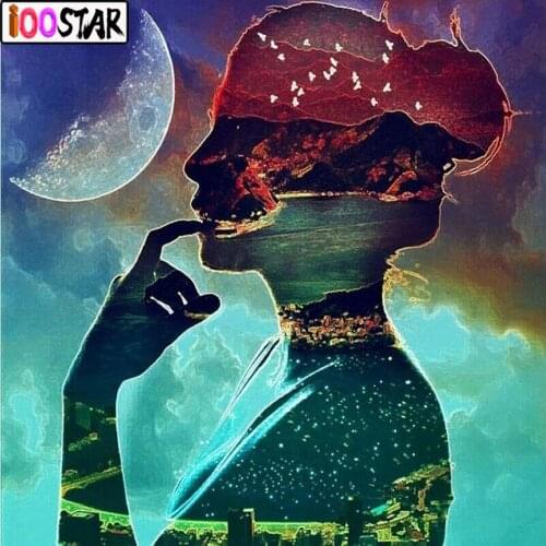 Diamond embroidery Moon night DIY 5d Diamond Painting fantasy beauty Cross Stitch kits full Square Rhinestone Mosaic craft art