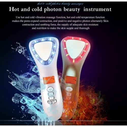 Cryothrapie Ultrasons Led Marteau Chaud Froid Levage Facial Vibration Masseur Visage Corps Spa Importation Ion Quipement De Bea