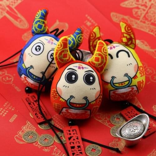Car Accessories Cute chinese style Cow Head Pendant Ornaments Souvenir Gift