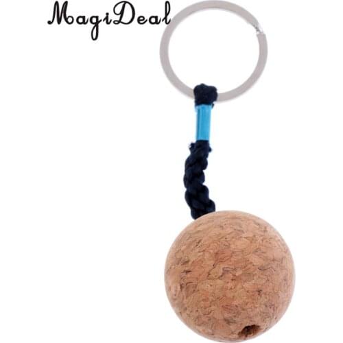 3.5cm Floating Cork Keyring Water Wooden Buoyant Key Chain Marine Sailing Boat Float Keychain Canoe Kayak Accessories