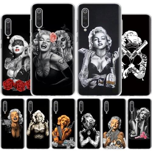 Marilyn Monroe Tattoo Cover Phone Case For Xiaomi Redmi Note 10 9 9S 8T 8 7 6 5 9A 6A 7A 8A 9C K20 S2 Pro Luxury Soft Coque