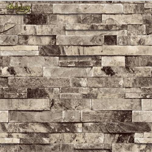 Beibehang color 3d wall paper modern pvc wallpaper stone Stacked background 3D wallpaper brick for living room Papel De Parede