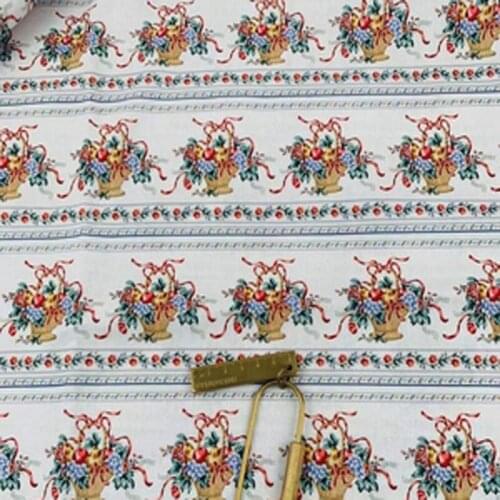 Brand New Stripe Flowers Printed Cotton Fabric ZB5 Fabric Patchwork for Cloth Dress Party Home Decor