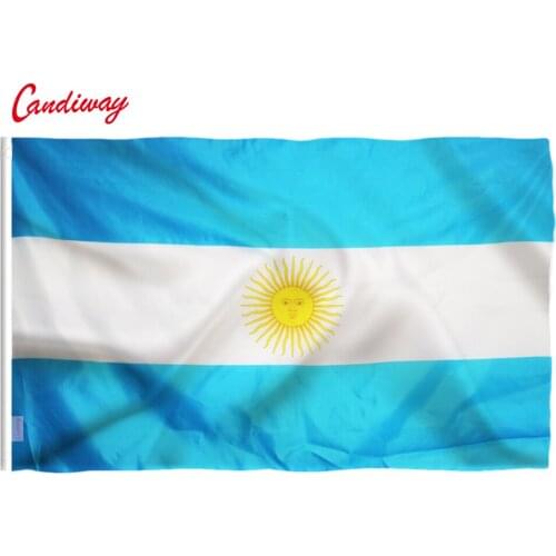 Football banners polyester Indoor No Flagpole Argentina flag Home decoration High Quality Outdoor n009
