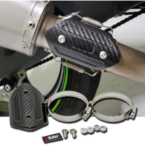 Muffler Heat Shield CARBON FIBER Motorcycle Exhaust Protector Wrap For xmax 250 z900rs tmax nmax transalp 650 cb650f cb400