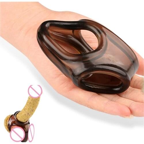 Sex Penis Rings Silicone Scrotum Chastity Cage Cock Ring Adult Sex Toys for Men Penis Cage Ring Semen Lock Sperm Ring Sex Shop