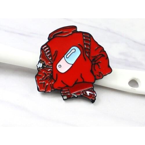 XCMRYSP Red Jacket Badge Brooch Capsule Drug Metal Enamel Lapel Pin Backpack Clothes Fashion Jewelry Gift